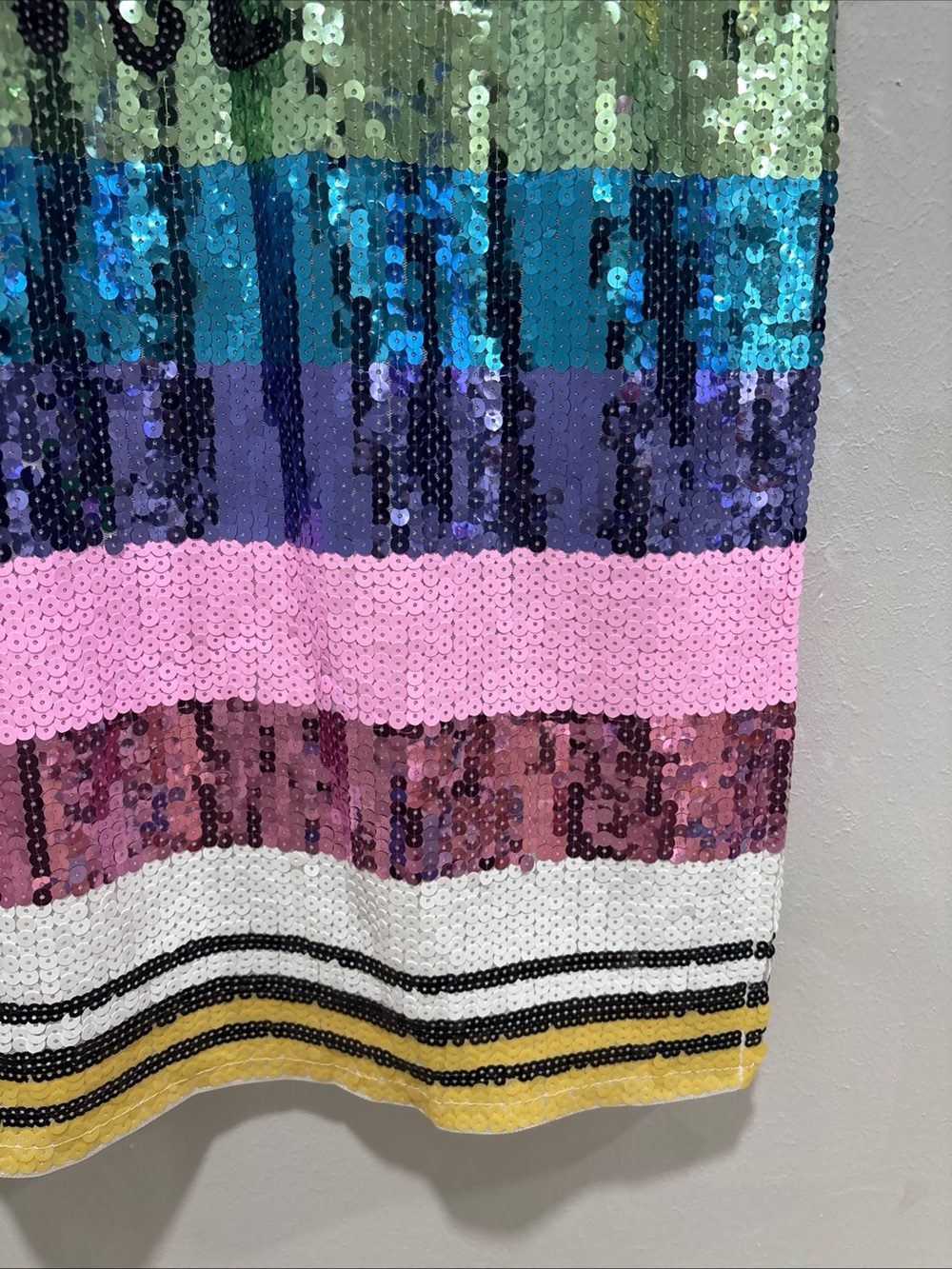 Simply Southern Birthday Girl Sequin Dress Women’s Size S/M Multi Color Striped - Picture 7 of 16